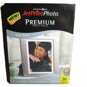 International Paper JetPrint Premium Photo Sheets 35 Ct Heavy Weight High Gloss
